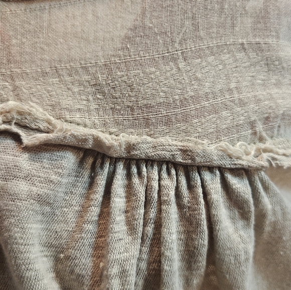 We The Free Women’s Pale Green Tunic Top Size M Gauze Long Sleeve Boho - Picture 6 of 14